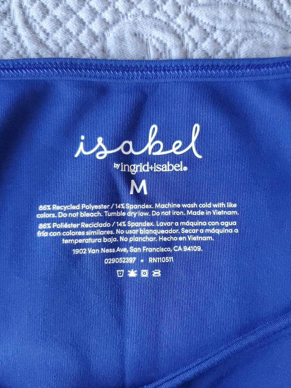Isabel Maternity Royal Blue Square-Neck Athletic Dress - Picture 2 of 5